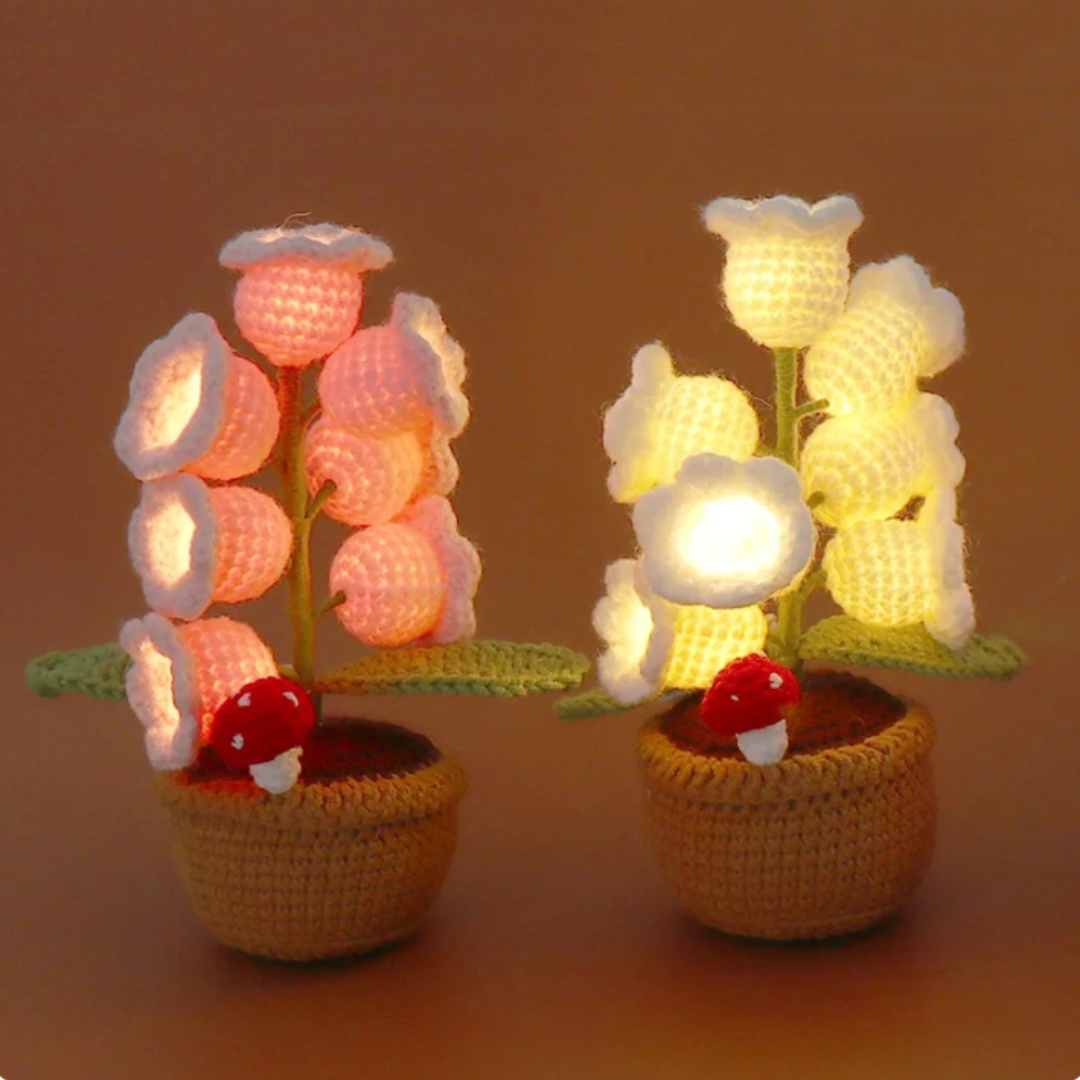 Handmade Crochet Flower Lamp
