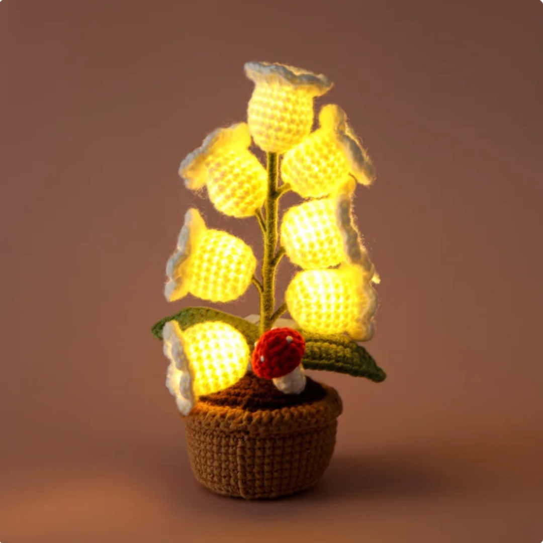 Handmade Crochet Flower Lamp